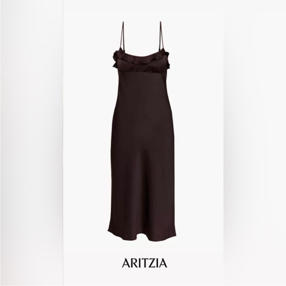 🤎NWT Wilfred ARITZIA Ovation Dress In RICH MOCHA BROWN